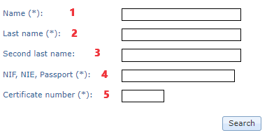 Fields to fill in
