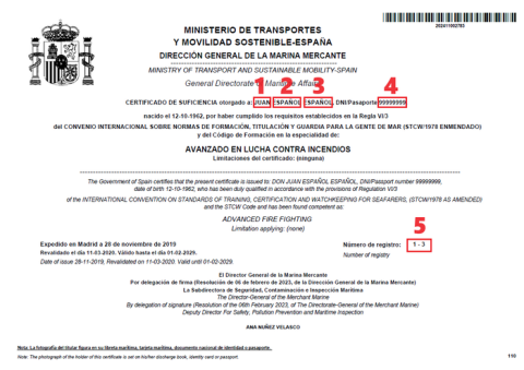 Certificado de suficiencia